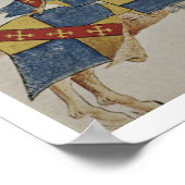 Harley 4205 f.366 Jousting Knights, c.1445 (vellum ポスター (角)