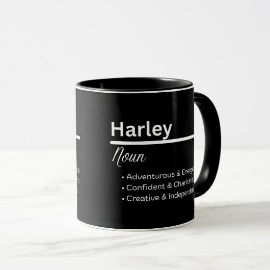 Harley Boy Name Definition Personalized Mug マグカップ (正面右)