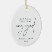 HARLO モダン 1ミニマルstクリスマス婚約した・ホリデー セラミックオーナメント (右)