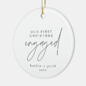 HARLO モダン 1ミニマルstクリスマス婚約した・ホリデー セラミックオーナメント (左)