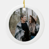 HARLO モダン 1ミニマルstクリスマス婚約した・ホリデー セラミックオーナメント (裏面)