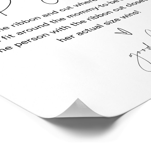 HARLOWどのように彼女の腹の赤ちゃんシャワーゲーム大きい ポスター (角)