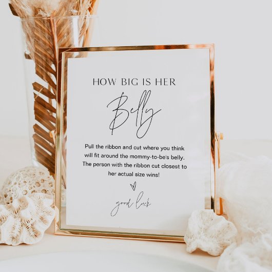 HARLOWどのように彼女の腹の赤ちゃんシャワーゲーム大きい ポスター