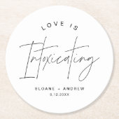 HARLOWの愛モダン結婚は酔っている ラウンドペーパーコースター (正面)