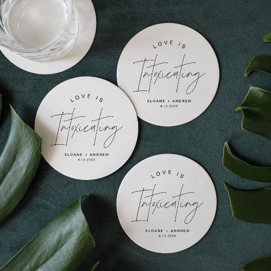 HARLOWの愛モダン結婚は酔っている ラウンドペーパーコースター