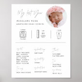 HARLOWの最初の誕生日マイルストーンインフォグラフィック8x10 ポスター (正面)