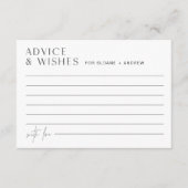HARLOWの結婚アドバイスとウィッシュズカード エンクロージャーカード (正面)