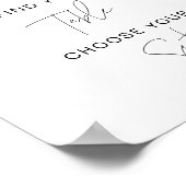 HARLOWの結婚座席表テーブルウェルカムサイン ポスター (角)