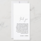 HARLOWの結婚座席表メニュー、ミニマリスト4x9 (裏面)