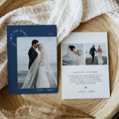 HARLOWの結婚駆け落ち私たちは結び目を結んだ – 海軍 招待状