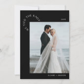 HARLOWの結婚駆け落ち私たちは結び目を結んだ – 黒 招待状 (正面)