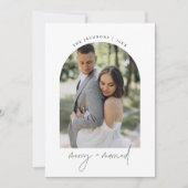 HARLOWアモダンルチフォトメリー&ホリ結婚したデイ 招待状 (正面)