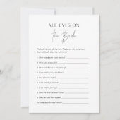 HARLOWオールアイズオンブライドブライダルシャワーゲームカード 招待状 (正面)