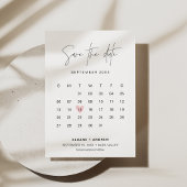 HARLOWカレンダー日付ミニマル結婚リスト 招待状