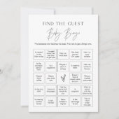 HARLOWゲストベビービンゴゲームカードを検索 招待状 (正面)