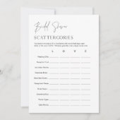 HARLOWスキャタゴリーブライダルシャワーゲームカード 招待状 (正面)