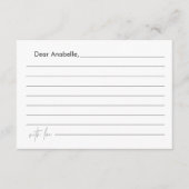 HARLOWタイムカプセル赤ちゃんシャワーカード エンクロージャーカード (正面)