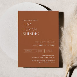 HARLOWテラコッタベビーシャワーチニーヒューマンシンディグ 招待状