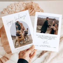 HARLOWハウリモダンデイズ犬のクリスマスカード