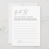 HARLOWバケットリストブライダルシャワーカード 招待状 (正面)