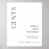 HARLOWバスルーム結婚バスケットのサインメンズルーム ポスター (正面)