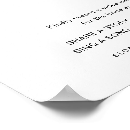 HARLOWビデオブース結婚のサイン ポスター (角)