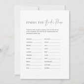 HARLOWフィニッシュブライドのフレーズブライダルシャワーカード 招待状 (正面)