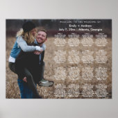 HARLOWフォトモダンシーティングチャートテンプレート ポスター (正面)