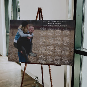 HARLOWフォトモダンシーティングチャートテンプレート ポスター