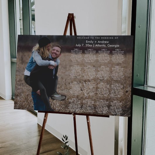 HARLOWフォトモダンシーティングチャートテンプレート ポスター