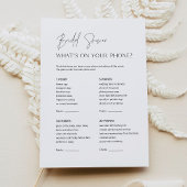 HARLOWブライダルシャワー電話ゲームの内容 招待状