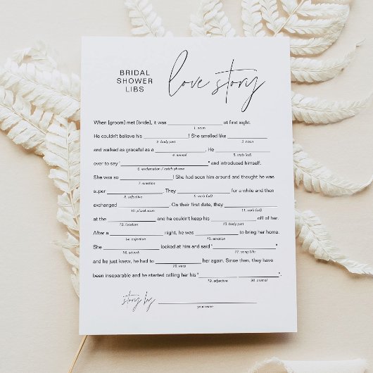 HARLOWブライダルシャワーLibs、カードを埋空白のめる 招待状