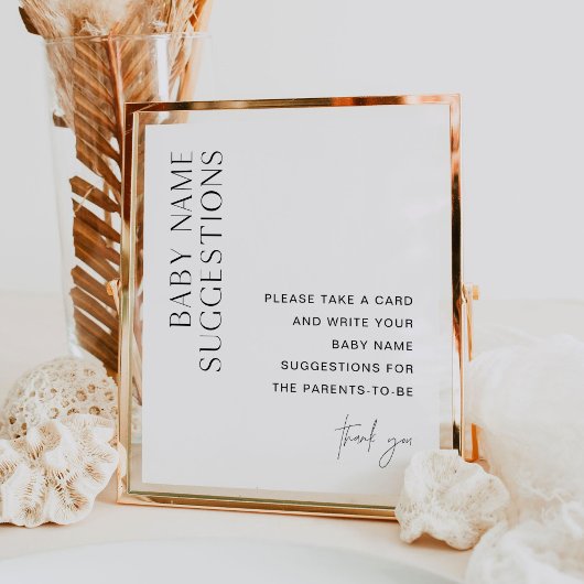 HARLOWベビー名の提案ベビーシャワー記号 ポスター