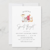 HARLOWホリデーモダンカクテルクリスマスパーティー 招待状 (正面)