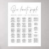 HARLOWミニマモダンリストのアルファベット ポスター (正面)