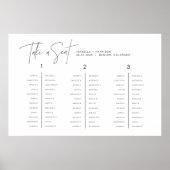 HARLOWミニマモダンリストの宴会テーブル席 ポスター (正面)