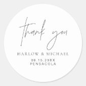 HARLOWミニマモダンリストの結婚皆様に感謝 ラウンドシール (正面)