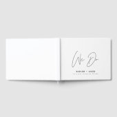 HARLOWミニマモダンリスト私たちは結婚する ゲストブック (全面)