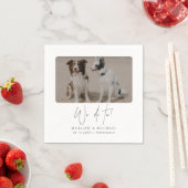 HARLOWミニマモダンリスト私たちは結婚する スタンダードカクテルナプキン (インサイチュ)