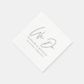 HARLOWミニマモダンリスト私たちは結婚する スタンダードカクテルナプキン (角)