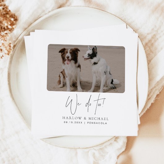 HARLOWミニマモダンリスト私たちは結婚する スタンダードカクテルナプキン