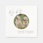 HARLOWミニマモダンリスト私たちも結婚する スタンダードカクテルナプキン (正面)