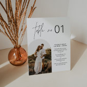 HARLOWミニマリストのテーブル番号(おもしろいファクト8x10) 台座サイン