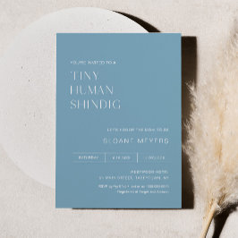 HARLOWミニマリスト赤ちゃんシャワー小さな人間の激動 招待状