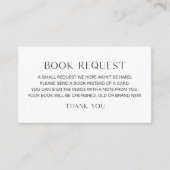 HARLOWミニマルベビーブックの要求の挿入 エンクロージャーカード (正面)