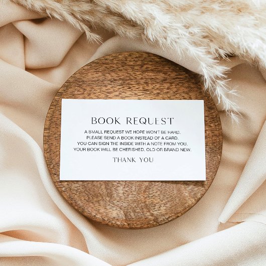 HARLOWミニマルベビーブックの要求の挿入 エンクロージャーカード