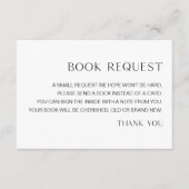 HARLOWミニマルベビーブックの要求の挿入 エンクロージャーカード (正面)