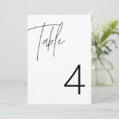 HARLOWミニマルモダンリストエッジテーブル番号 招待状 (スタンド正面)