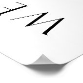 HARLOWミニマル結婚リストのウェルカムサイン18x24 ポスター (角)