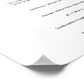 HARLOWミニマル結婚リストのバーメニュー8x10ポスター ポスター (角)